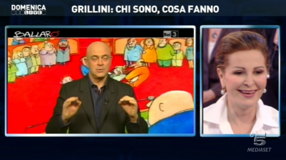 Domenica “radical” Live solidarizza con Crozza e la sinistra contro Grillo. E continua la campagna “Grillini = Gieffini”
