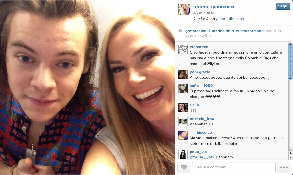 One Direction a Roma, Federica Panicucci registra lo speciale del 18 dicembre su Italia1