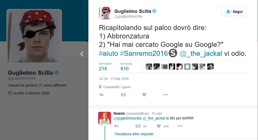 Sanremo 2016, tutte le sfide di The Jackal