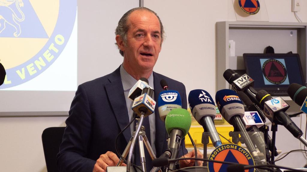 Zaia: “In Veneto il picco dell’epidemia tra il 15 e il 20 novembre”