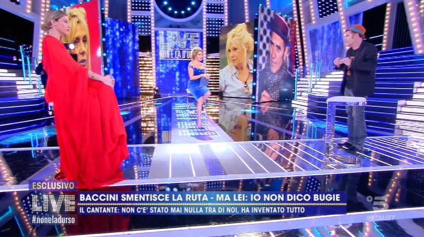 Francesco Baccini si alza durante un confronto con Guenda Goria: “Se volete farvi le liti…”. Barbara D’Urso infastidita