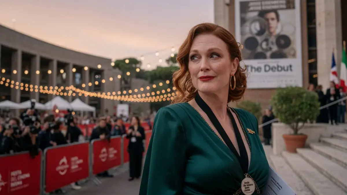 Julianne Moore a Roma riceve il premio alla carriera e presenta The Debut